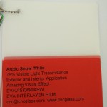 Arctic Snow White Ethylene Vinyl Acetate Copolymer EVA interlayer film for laminated glass safety glazing (37)